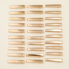 30pcs Golden Single Prong Hair Clips for DIY Craft Accessory