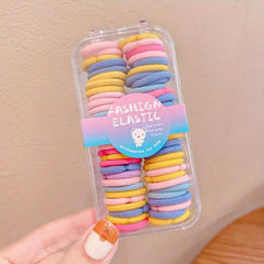 Colorful Small Hair Elastics Ties Stretchy Rubber Bands Ponytail Holder