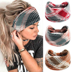 Boho Headbands For Women Stretch Wide Hair Bands Yoga Running Sweatband