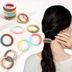 Frosted Spiral Hair Tie Ponytail Hair Rope Elastic Hair Band Set