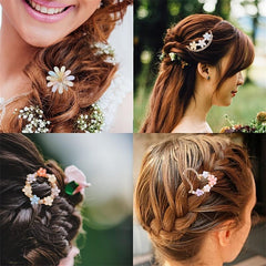 Colorful Flower Hair Clip Rhinestone Hair Pin Barrette