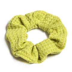 Plaid Candy Knitted Hair Scrunchies Soft Fabric for Women Girls