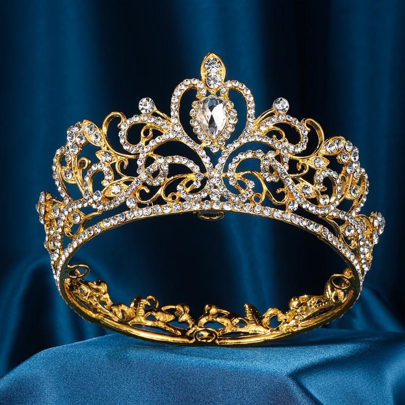 Golden Crown Hairband Headband Bridal Wedding Party Decorations Tiara Birthday