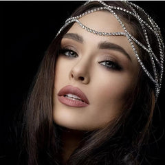 Mesh Bridal Headband Rhinestone Head Piece Hair Accessories