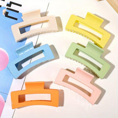 Set of 6 Minimalist 8 Solid Hair Claw Clips