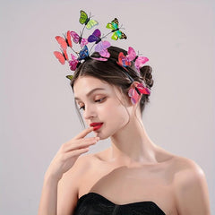 Colorful Butterfly Headband Wedding Bridal Hair Band