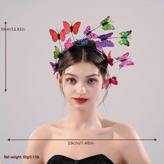 Colorful Butterfly Headband Wedding Bridal Hair Band
