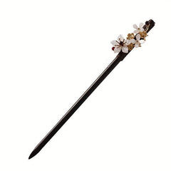 Flower Hairpin Wooden Hair Stick Ponytail Holder Hair Accessories