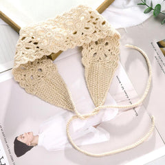 Boho Knitted Floral Elastic Hairband Vintage Head Wrap Hair Accessories