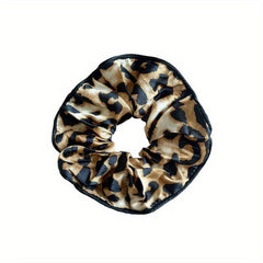Leopard Print Hair Scrunchies Soft Silk Scrunchie For Women Girls