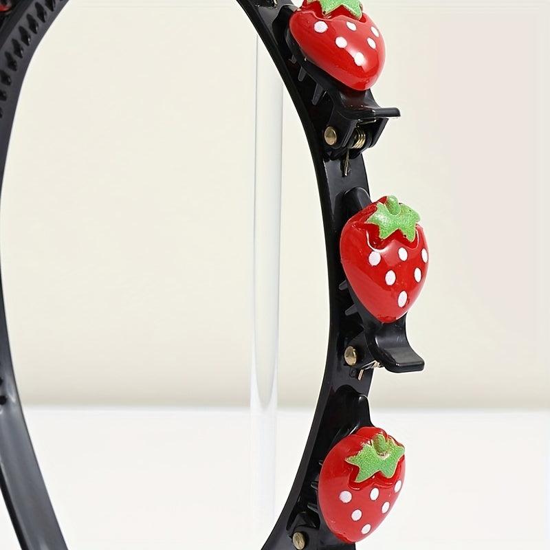 Strawberry Hair Band For Braids - Cute Head Hoop for Women & Girls