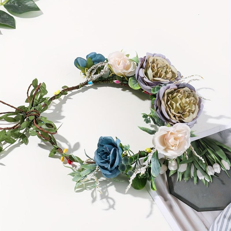 Simulation Wreath Headband Sweet Hair Band Vacation Garland Hair Band