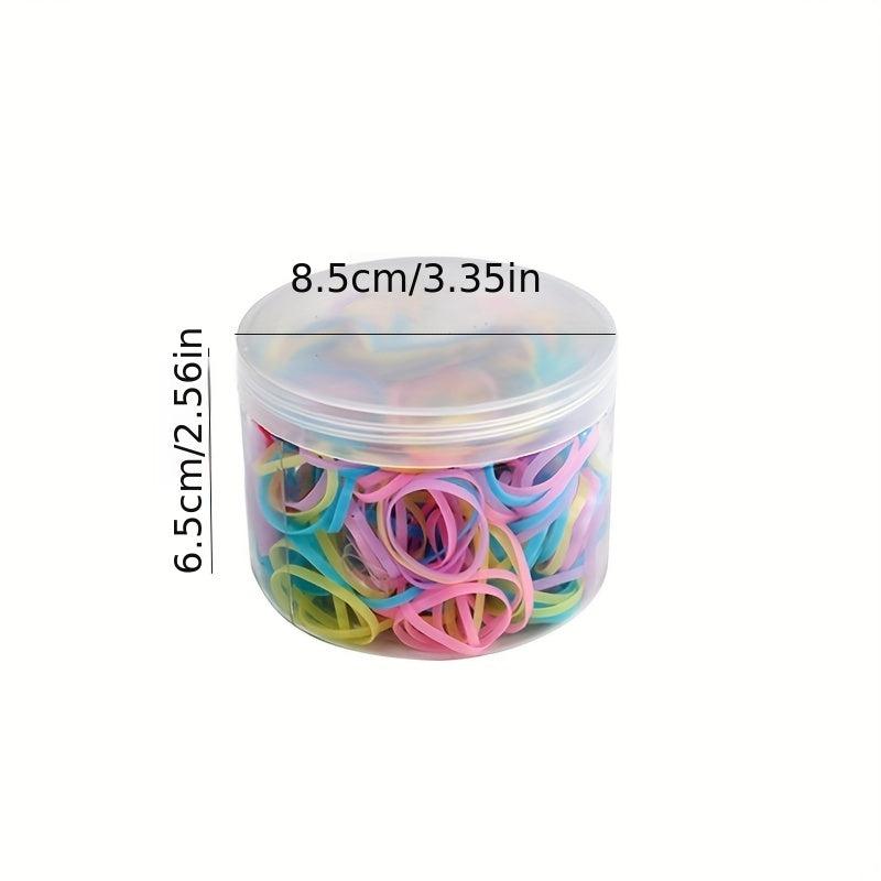 1000pcs Hair Elastics Ties Stretchy Rubber Bands for Girls Women Ladies