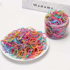 1000pcs Hair Elastics Ties Stretchy Rubber Bands for Girls Women Ladies