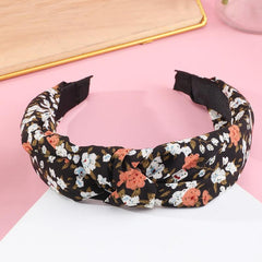 4Pcs Fabric Flower Headband Vintage Turban Hair Hoop Hair Accessories