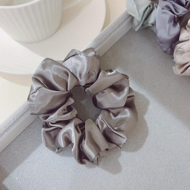 12pcs Solid Scrunchies Hair Tie Seamless Style Hair Rope Elastic Ponytail Women
