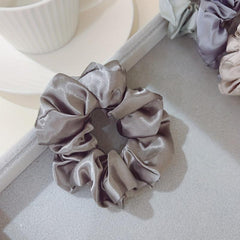 12pcs Solid Scrunchies Hair Tie Seamless Style Hair Rope Elastic Ponytail Women