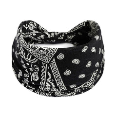 Paisley Boho Headbands For Women Girls Stretch Wide Hair Band