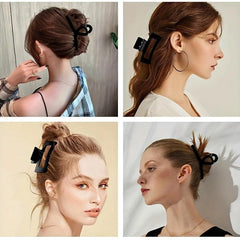 6pcs Flower Rectangle Hair Claw Nonslip Ponytail Holder