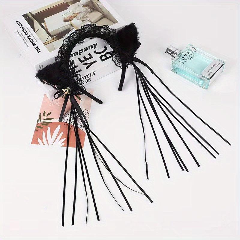 Light Up Lace Cat Headband Lolita Ear Cosplay Costume
