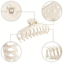 Matte Large Hair Claw Clip Non Slip Strong Hold Grip Hair Jaw Clip