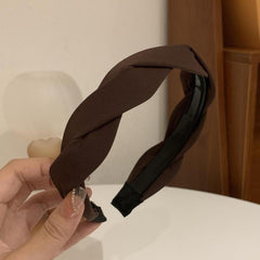 Solid Weave Headwear Twist Hair Hoop Sweet Female Hair Accessories