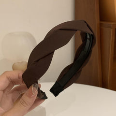 Solid Weave Headwear Twist Hair Hoop Sweet Female Hair Accessories