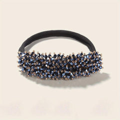 Rhinestone Bun Maker Hair Styler Jewelry Hair Styling Tool Ponytail Holder
