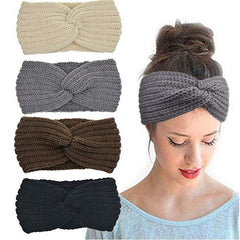 Chunky Headband Winter Knit Headwrap Women Turban Ears Warmer Headband