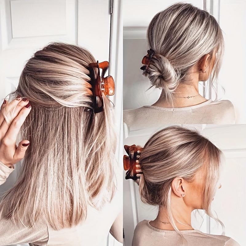 Large Amber Hair Claw Hollow Bow Hair Claw Vintage Hair Claw For Women Girls