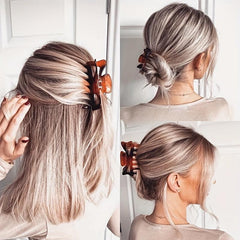 Large Amber Hair Claw Hollow Bow Hair Claw Vintage Hair Claw For Women Girls