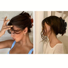Large Amber Hair Claw Hollow Bow Hair Claw Vintage Hair Claw For Women Girls