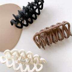 3pcs Frosted Big Hair Claw Clips for Women