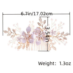 Pearl & Floral Bridal Hair Clip - Wedding Hair