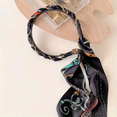 Vintage Long Ribbon Headband Satin Silk Hairband