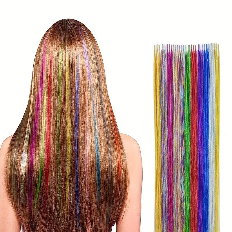 Weaving Hair Rope Flash Hair Extension Strip Laser Silk Colorful Wire