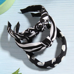 Non Slip Flower Polka Dot Strip Print Wide Hairband