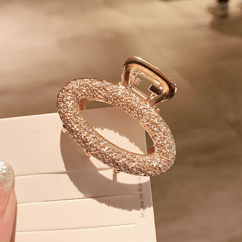 Rhinestone Hair Claw Hollow Hair Grip Alloy Headwear