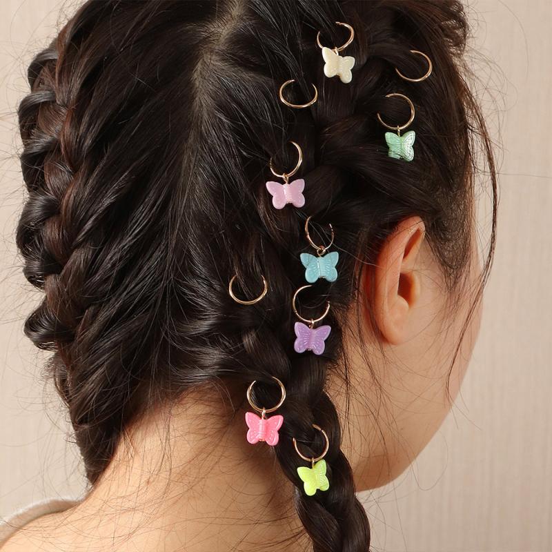 10PCS Random Butterfly Headdress DIY Pendant Hair Accessories