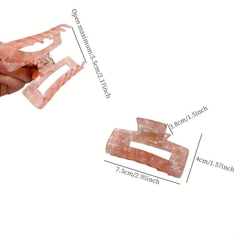 Acrylic Rectangular Hair Claw Back Hair Ponytail Hair Claw Gift for Women