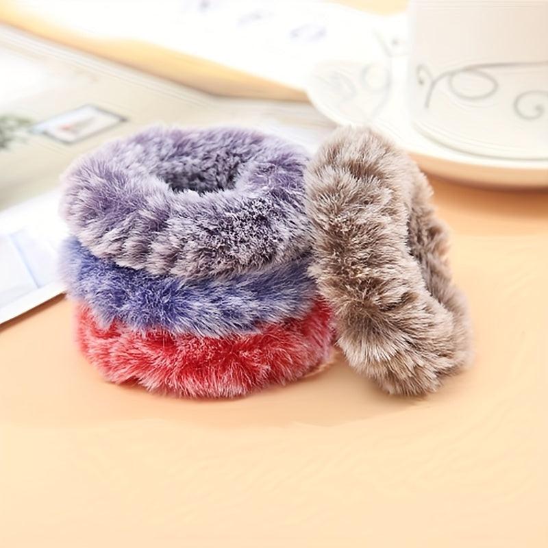 Plush Hair Tie High Elasticity Ponytail Hair Rope Women Hair Accessory