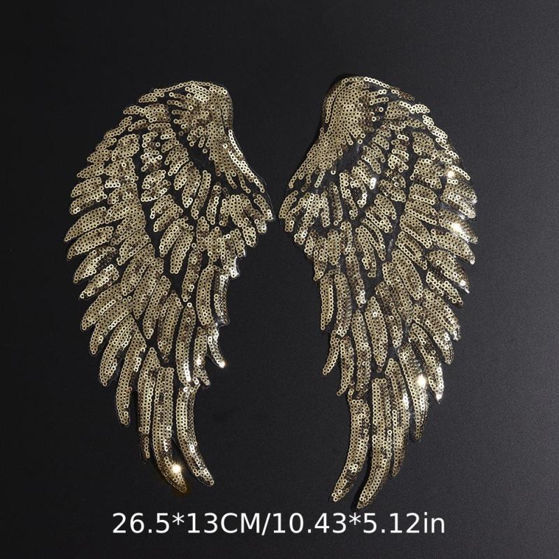 Sequin Wings Patches, Embroidered Badges Clothes DIY Decoration Sticker