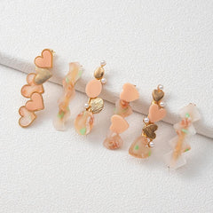 6pcs Multicolor Love Faux Pearl Hair Clip Sweet Hair Accessories For Women