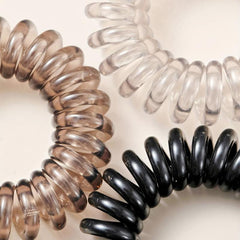 18 Pcs Spiral Hair Ties No Crease Waterproof Coil Hair Rings