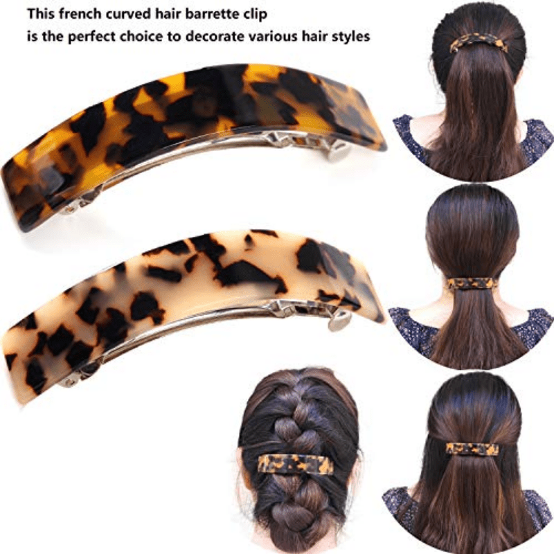 2pcs French Style Curved Hair Clips Barrettes for Women
