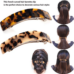 2pcs French Style Curved Hair Clips Barrettes for Women