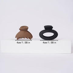 6 Pcs Matte Hair Claw Clips for Women Strong Hold Medium Hair Brown