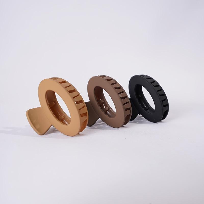 6 Pcs Matte Hair Claw Clips for Women Strong Hold Medium Hair Brown