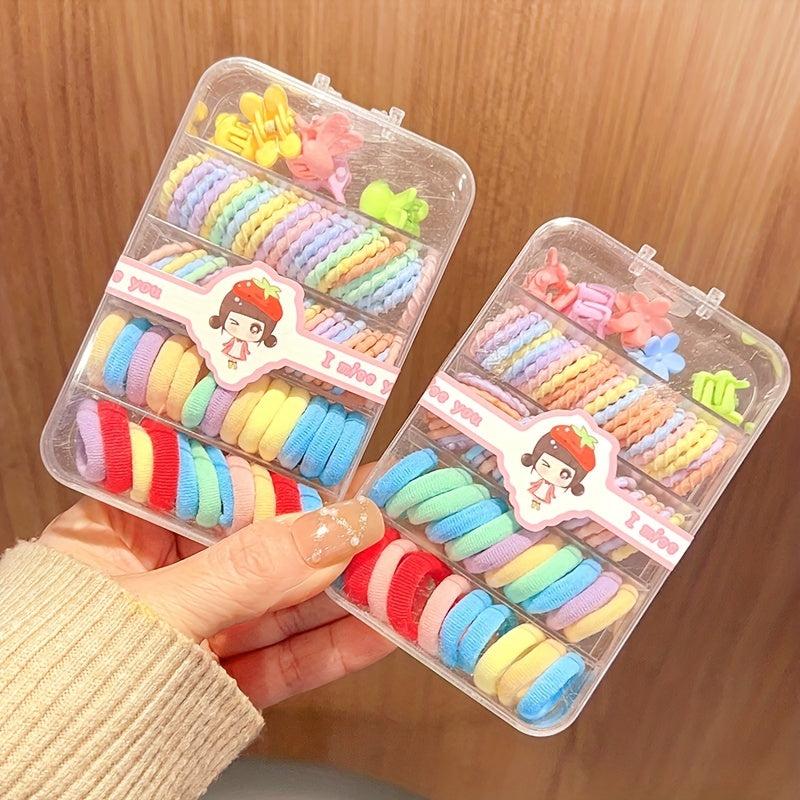 Colorful Hair Tie Set for Kids, Baby Ties, Rubber Bands