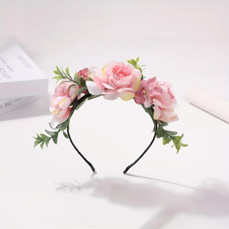 Boho Flower Decor Headband Bridal Hair Band for Wedding
